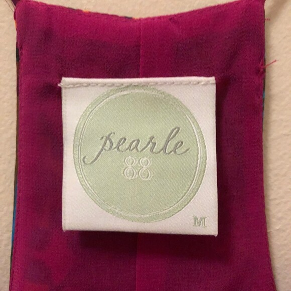 Pearl 88  size Medium Fuchsia Aztec Southwest Halter Top Dress - Picture 6 of 7